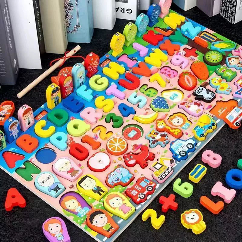 Child's Early Education Puzzle 1-23-6 Birthday Party Digital Cognition Baby's Building Blocks Intelligence Development Boys and Girls Educational Toys