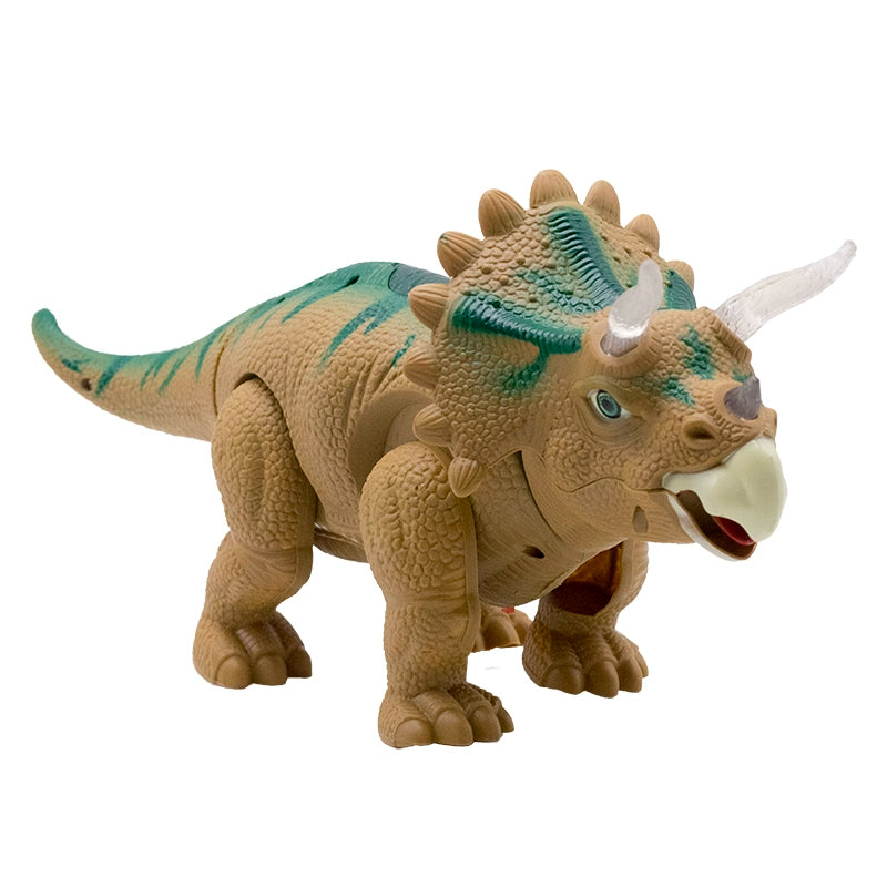 Electric Egg Dinosaur Toy Children's Triceratops Double-Headed Dragon Model Will Drop Eggs Simulation Animal Doll Light