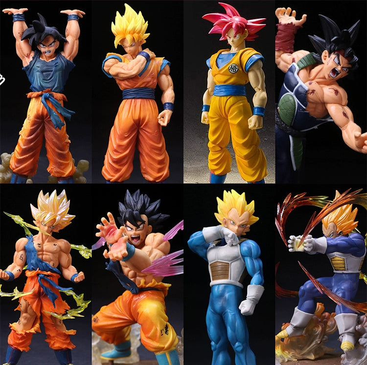 Dragon Ball Model Hand-Made Anime Sun Wukong Vegeta Super Saiyan Martial Arts Club Super Three Four Limited Group