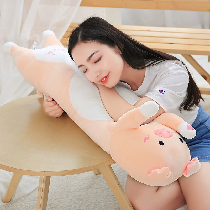 New Dry Girl Long Cute Pig Doll Pillow Cartoon Plush Sofa Cute Cute Doll Girl Toy Gift