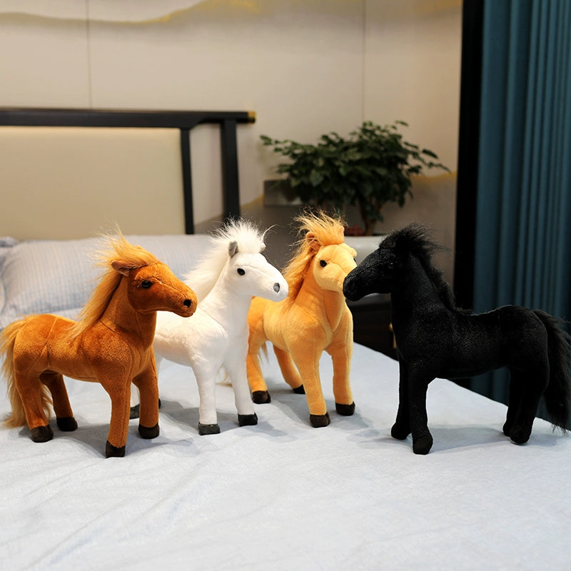 Simulation Horse Doll Plush Toys Photo Decoration Props Pony Sweat Blood BMW Doll Boy Gift