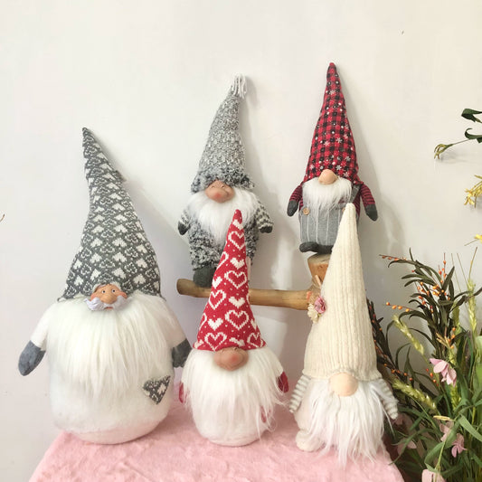 Export Exported to Europe Western Vintage Fabric Santa Claus Elf Dwarf Doll Garden Decorations