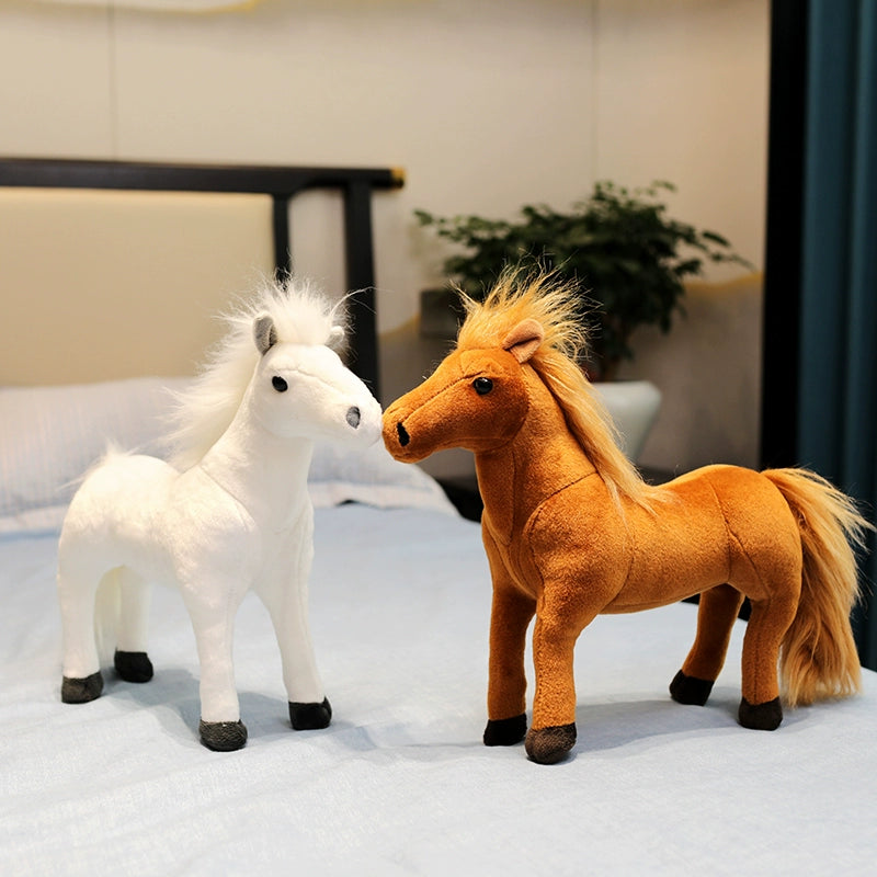 Simulation Horse Doll Plush Toys Photo Decoration Props Pony Sweat Blood BMW Doll Boy Gift