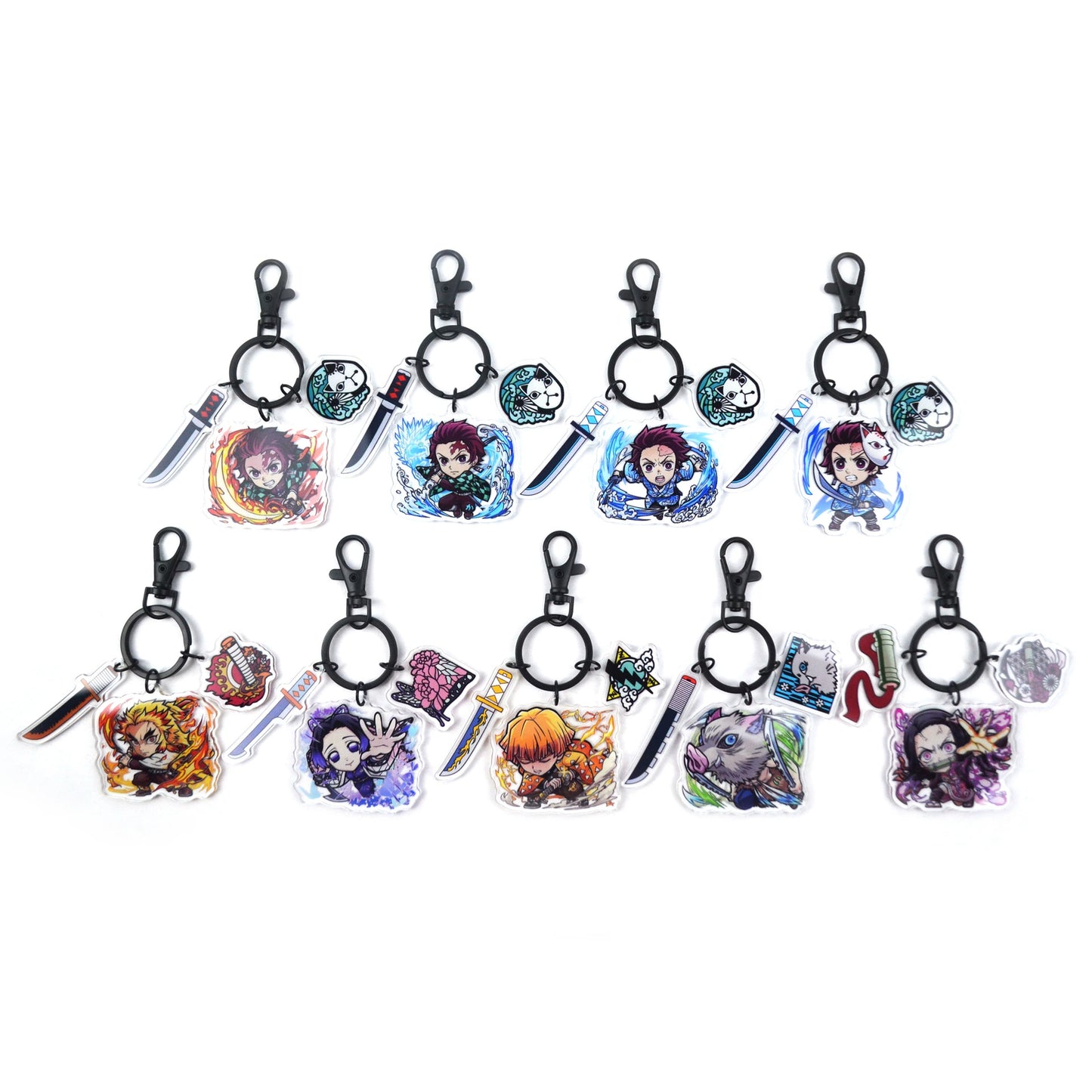 Kimetsu No Yaiba Ghost Killing Acrylic Keychain Anime Peripheral Secondary Dimension Hanging Piece Pendant Standee