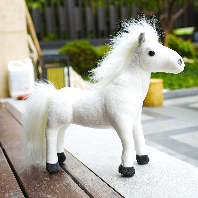 Simulation Horse Doll Plush Toys Photo Decoration Props Pony Sweat Blood BMW Doll Boy Gift