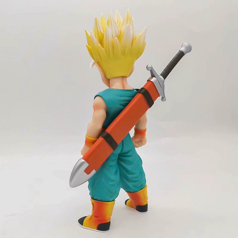 High Quality Version Dragon Ball Double Head Trunks Figure Blue Hair Yellow Hair Motherland Edition Model Son Goten Decoration Gift