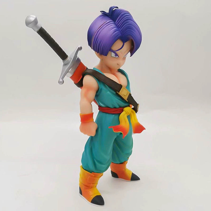 High Quality Version Dragon Ball Double Head Trunks Figure Blue Hair Yellow Hair Motherland Edition Model Son Goten Decoration Gift