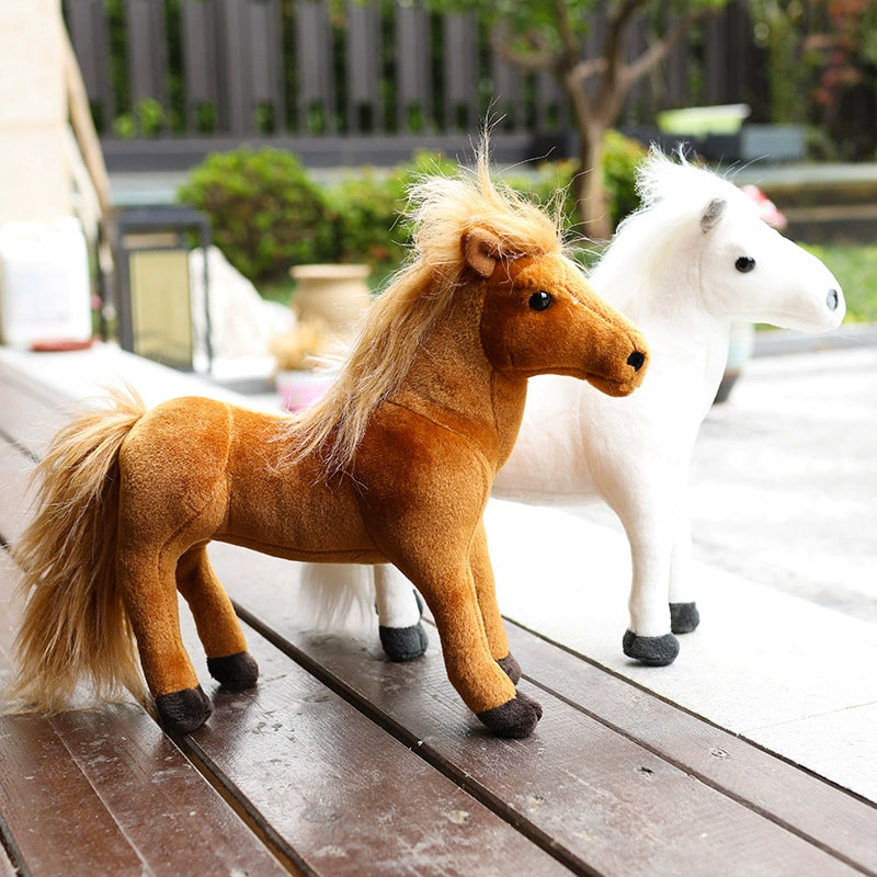 Simulation Horse Doll Plush Toys Photo Decoration Props Pony Sweat Blood BMW Doll Boy Gift