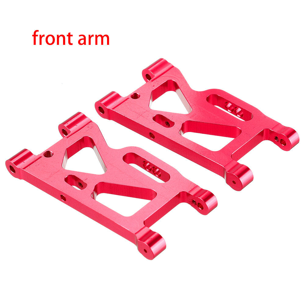 Wltoys 144001 1/14 Upgrade Metal RC Car Parts Swing Arm C Seat Connector Steering Cup Rear Wheel Seat Rod Gear Red