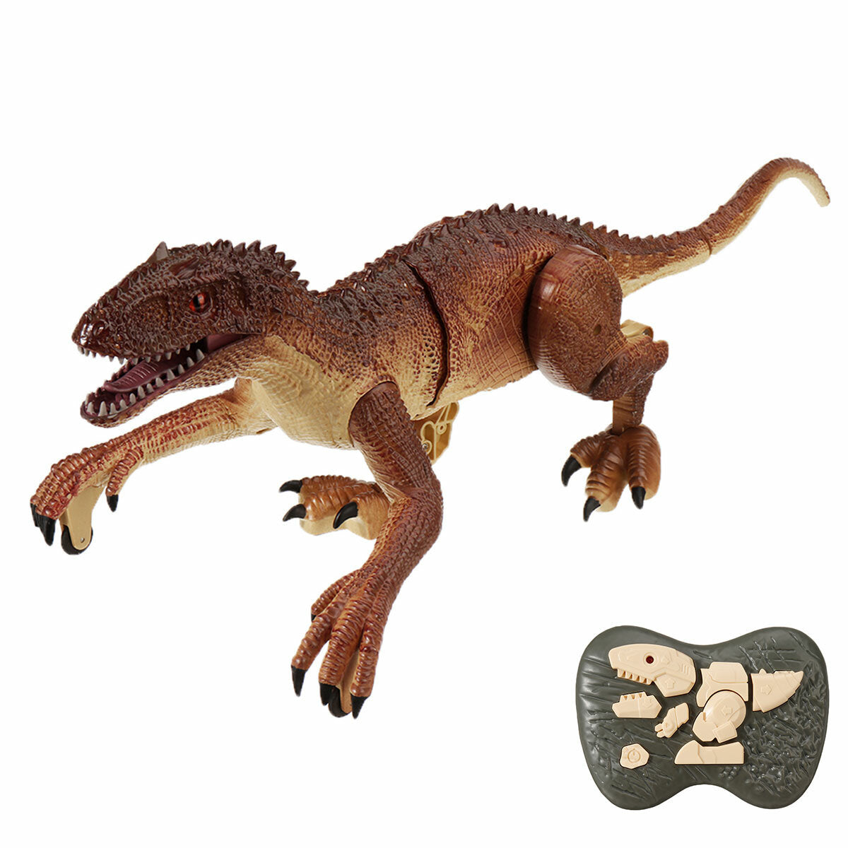 Simulation Tyrannosaurus Rex RC Raptors Electric Walking Simulation Animal Remote Control Jurassic Dinobot Model with Sound and Lights Toy for Kids Gift