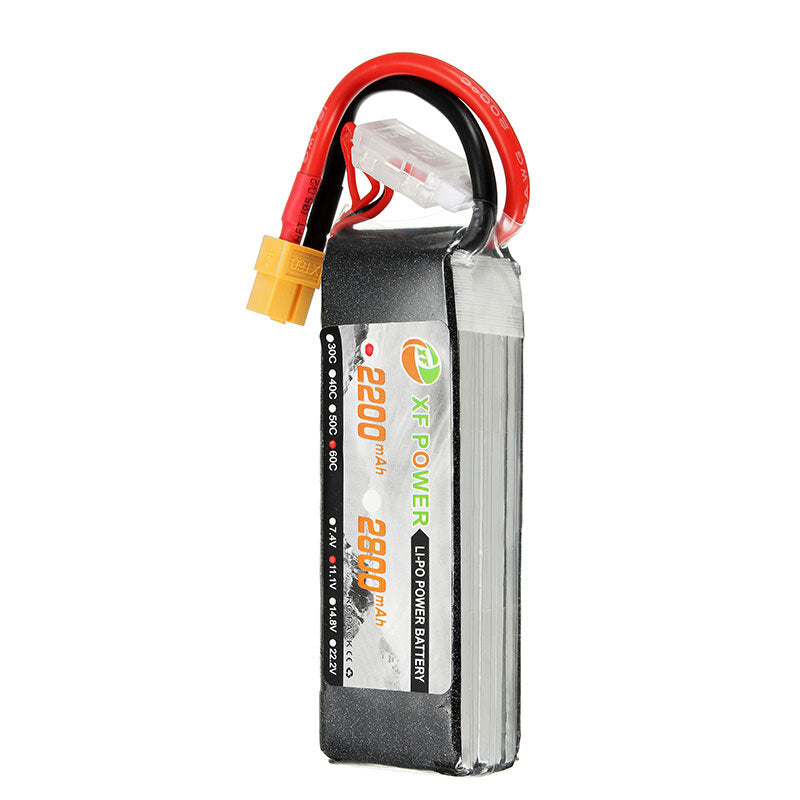 XF Power 11.1V 2200mAh 60C 3S Lipo Battery XT60 Plug