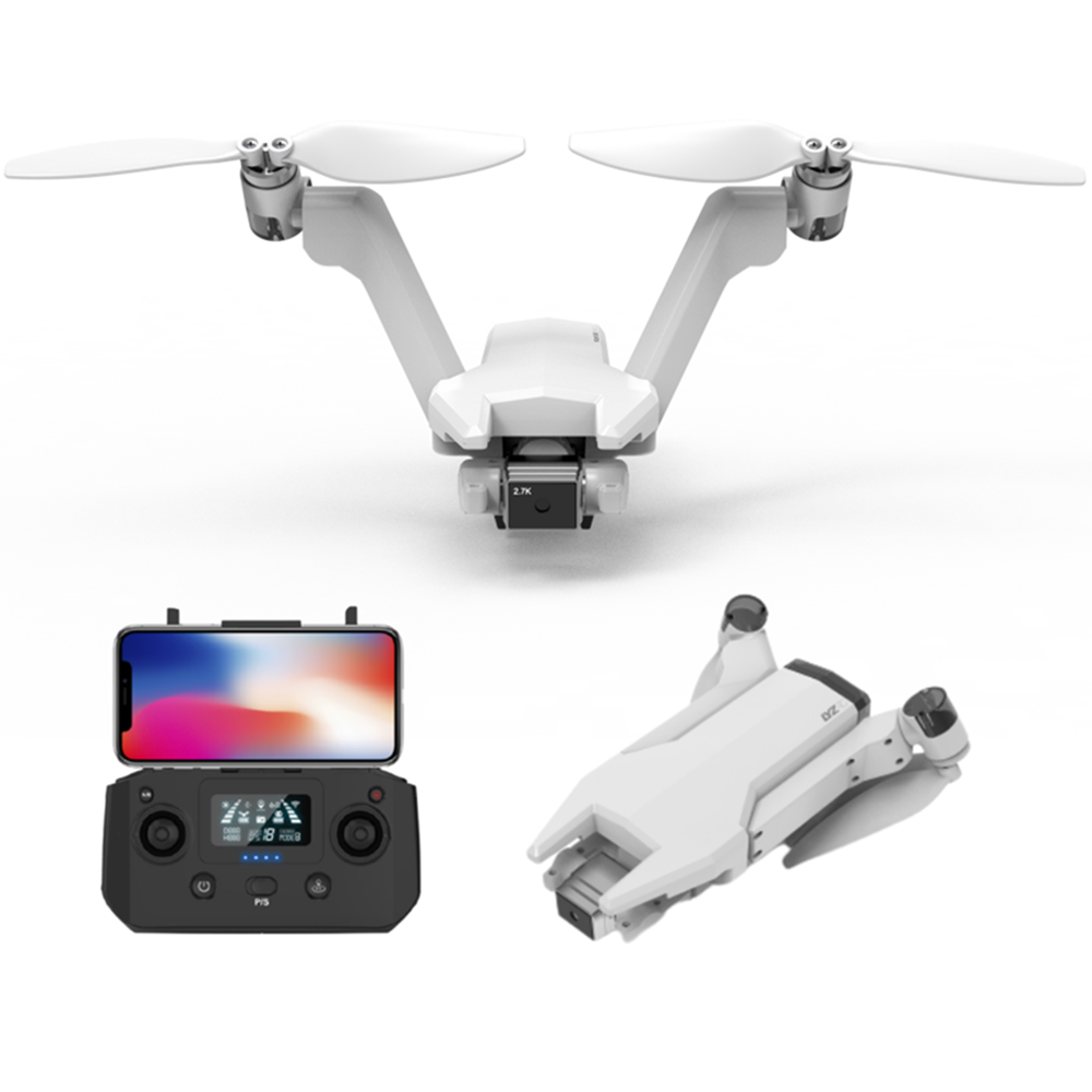 LYZRC L100 V-shaped Dual Rotor Arm 5G WIFI 1KM FPV GPS with 2.7K Camera 2-Axis EIS Self-stabilizing Gimbal 26mins Flight Time Brushless Foldable Bi-Rotor Bi-Copter RC Drone Quadcopter RTF