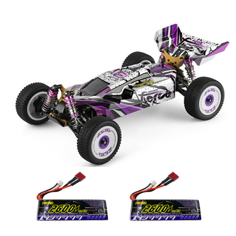 Wltoys 124019 RTR Two/Three Upgraded 2600mAh Battery 2.4G 4WD 55km/h Metal Chassis RC Car Vehicles Models Toys