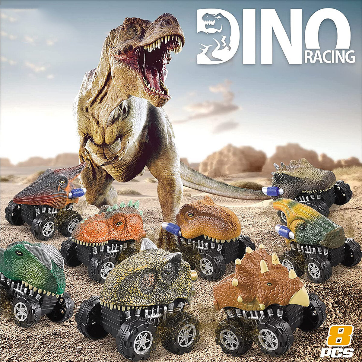 Simulation Dinosaur Model Toy Car Pull Back Dinosaur Car Toys