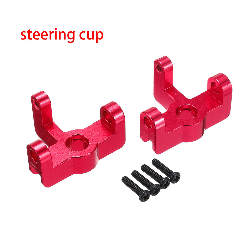 Wltoys 144001 1/14 Upgrade Metal RC Car Parts Swing Arm C Seat Connector Steering Cup Rear Wheel Seat Rod Gear Red