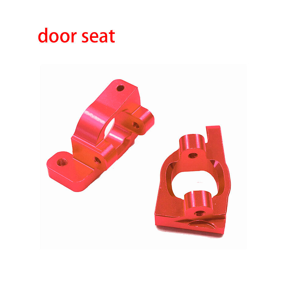 Wltoys 144001 1/14 Upgrade Metal RC Car Parts Swing Arm C Seat Connector Steering Cup Rear Wheel Seat Rod Gear Red