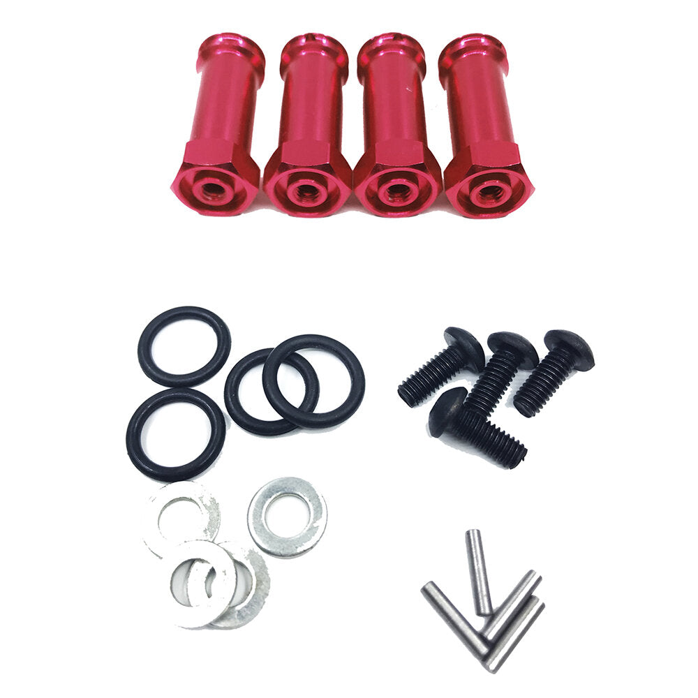 Wltoys 144001 1/14 Upgrade Metal RC Car Parts Swing Arm C Seat Connector Steering Cup Rear Wheel Seat Rod Gear Red