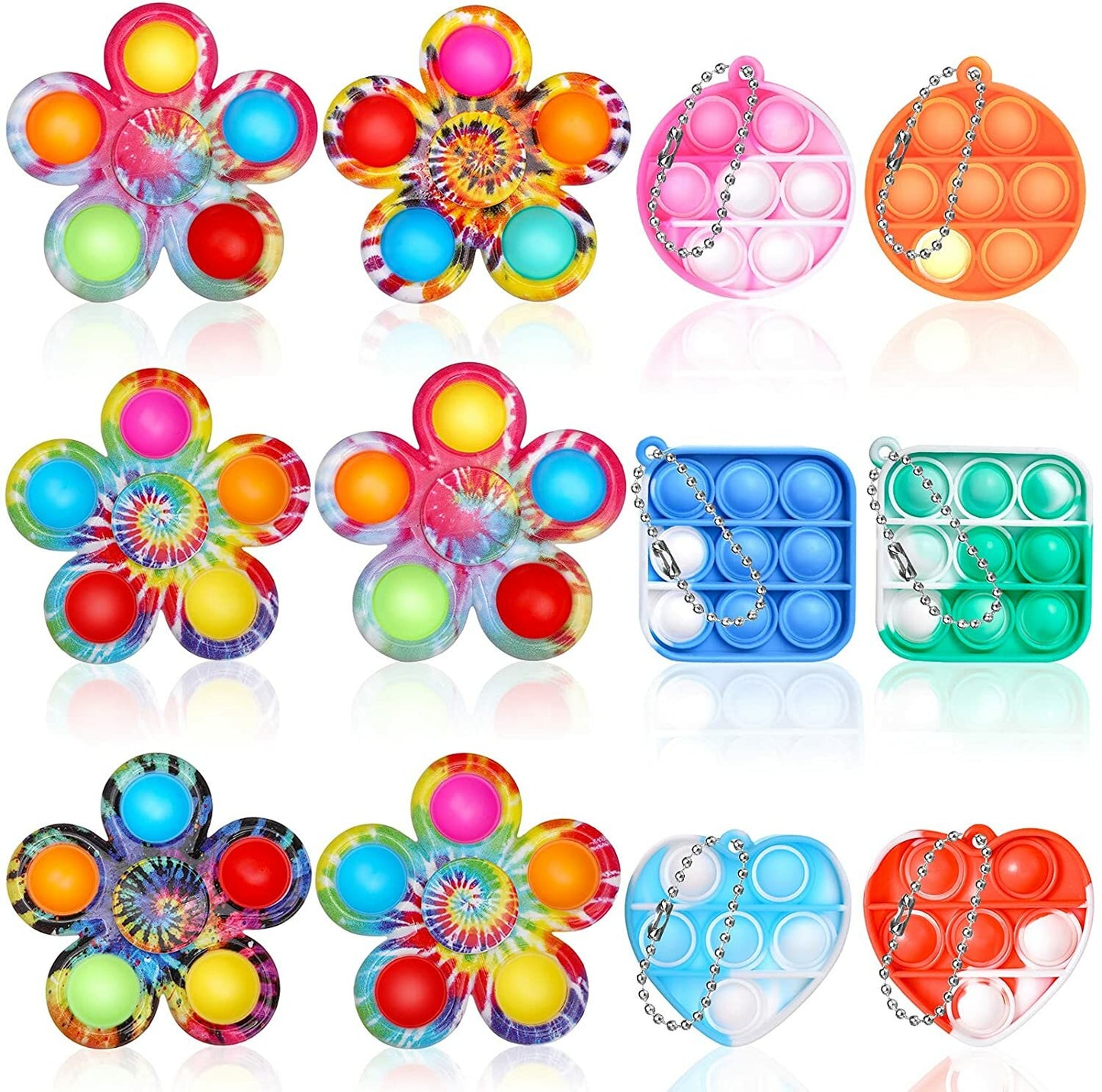 New Multi-color Silicone Push Bubble Parent-child Interaction Desktop Games Stress Reliever Fidget Toy for Children Family Games