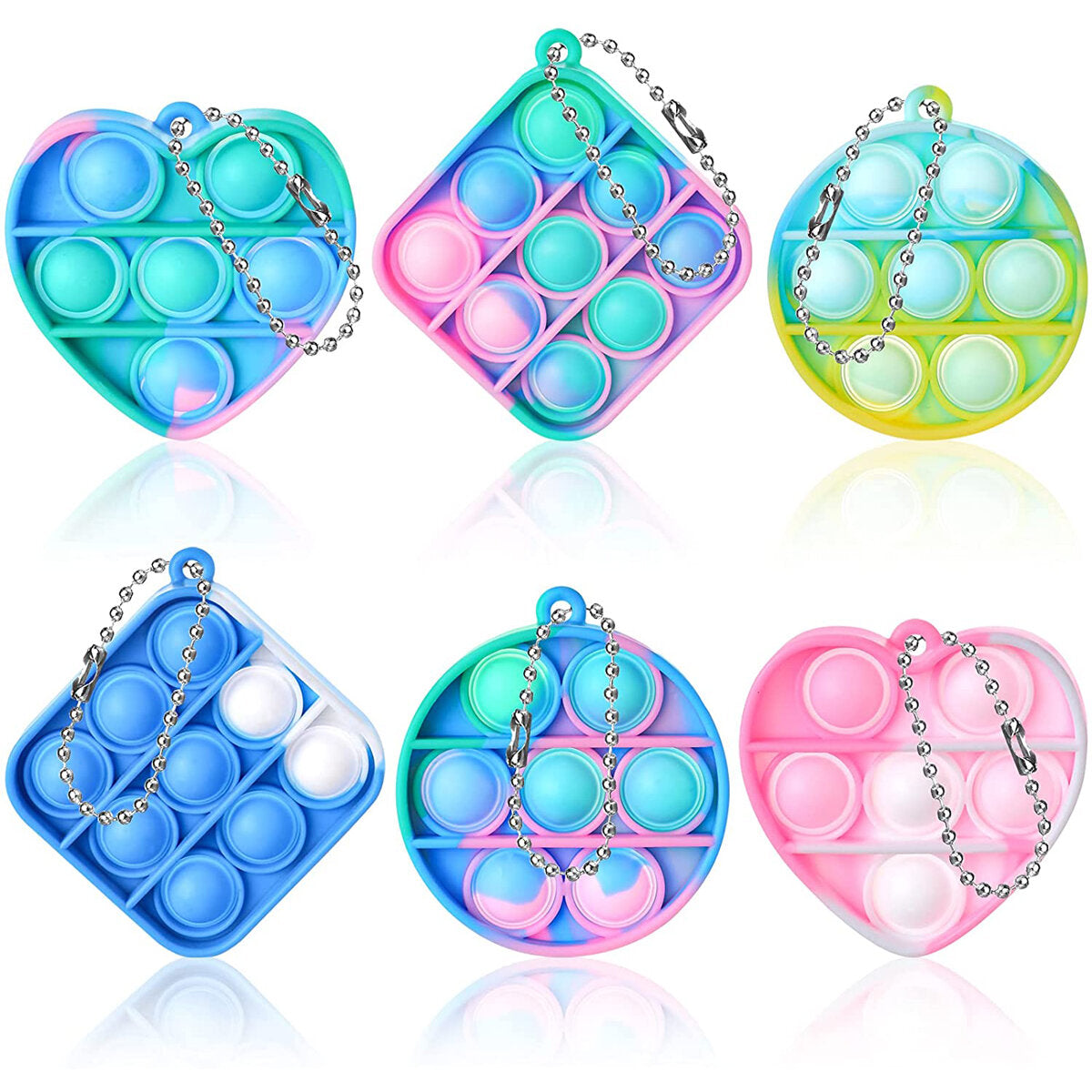 New Multi-color Silicone Push Bubble Desktop Games Stress Reliever Fidget Toy for Children Family Games