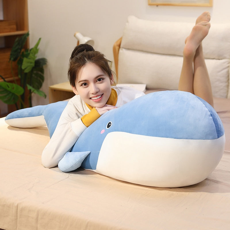 50-150CM Giant Size Plush Toy Sea Animal Blue Whale Soft Toy Stuffed Animal Children&#39;s Birthday Gifts