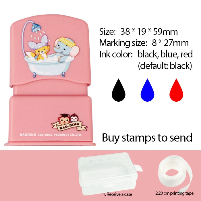 Children&#39;s Name Seal Custom Student&#39;s Name Stamp  Kindergarten Clothes Waterproof Name Sticker Will Not be Washed Off  Christmas