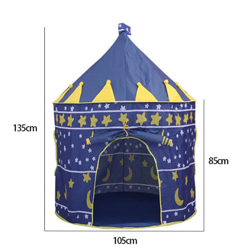 Play Tent Portable Foldable Tipi Prince Folding Tent Children Boy Cubby Play House Kids Gifts Outdoor Toy Tents Castle