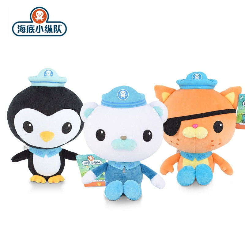 Original 13cm/19cm Octonauts Plush Toys Barnacles Peso Kwazii Tweak Animal Stuffed Party Birthday Gift Kid Christmas Girl Toy