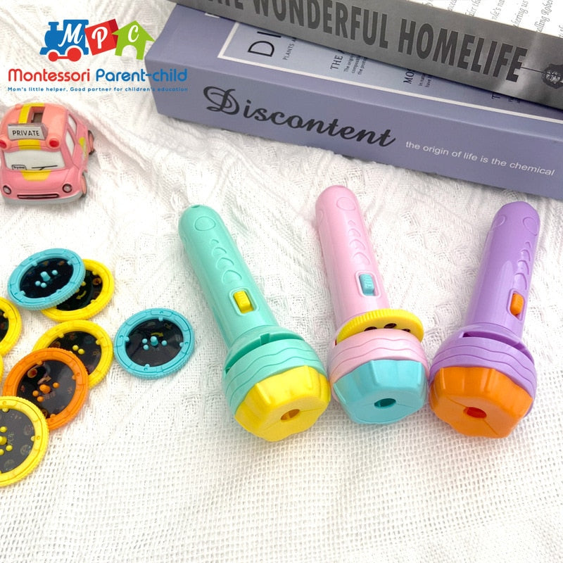 Kids Projection Flashlight Luminous Toys Projection Pictures To Recognize Early Childhood Education Toys for Children Gift