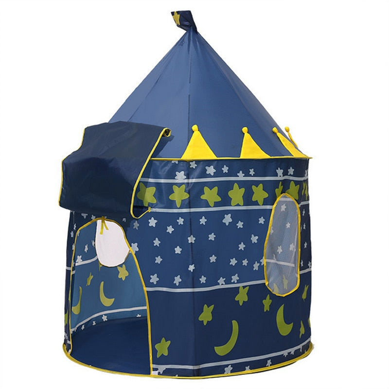 Play Tent Portable Foldable Tipi Prince Folding Tent Children Boy Cubby Play House Kids Gifts Outdoor Toy Tents Castle