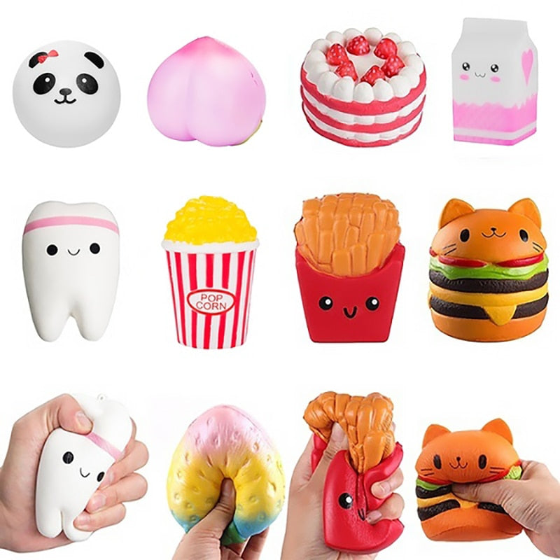 Jumbo Chocolate Biscuits Cheese Cute Squishy Slow Rising Squeeze Squishies Toy Scented Stress Relief Toys Gift for Kids