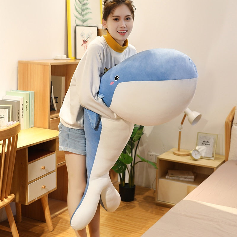 50-150CM Giant Size Plush Toy Sea Animal Blue Whale Soft Toy Stuffed Animal Children&#39;s Birthday Gifts