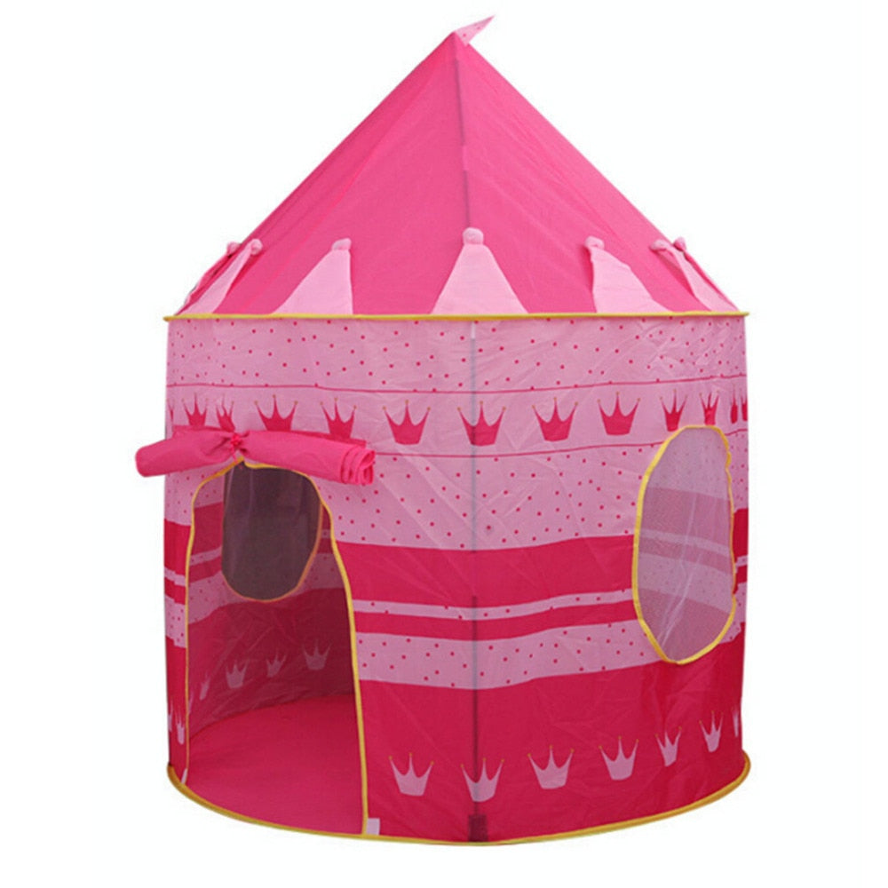 Play Tent Portable Foldable Tipi Prince Folding Tent Children Boy Cubby Play House Kids Gifts Outdoor Toy Tents Castle