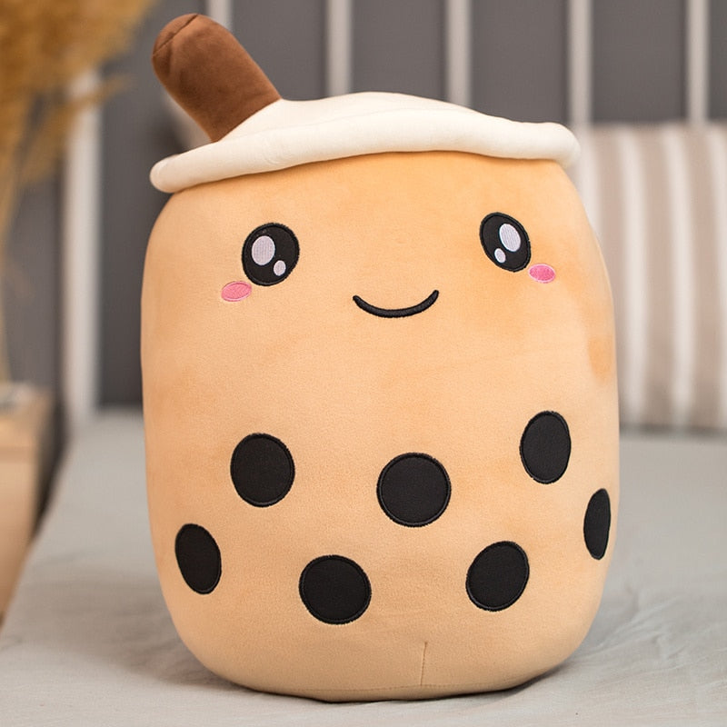 Lovely Milk Tea Stuffed Plush Pillow Cushion Funny Cartoon Boba Plush Toys Kids Toys Birthday Valentine&#39;s Gift