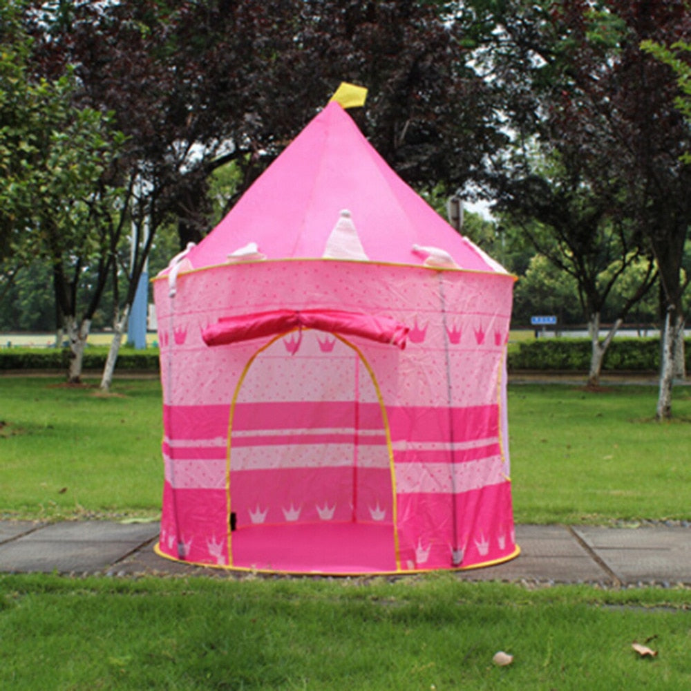 Play Tent Portable Foldable Tipi Prince Folding Tent Children Boy Cubby Play House Kids Gifts Outdoor Toy Tents Castle