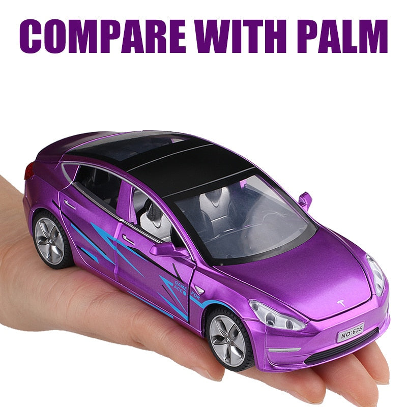 New 1:32 Tesla MODEL 3 Alloy Car Model Diecasts &amp; Toy Vehicles Toy Cars Free Shipping Kid Toys For Children Gifts Boy Toy