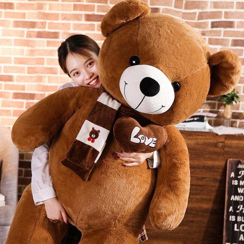 Huggable High Quality 4 Colors Teddy Bear With Scarf Stuffed Animals Bear Plush Toys Doll Pillow Kids Lovers Birthday Baby Gift