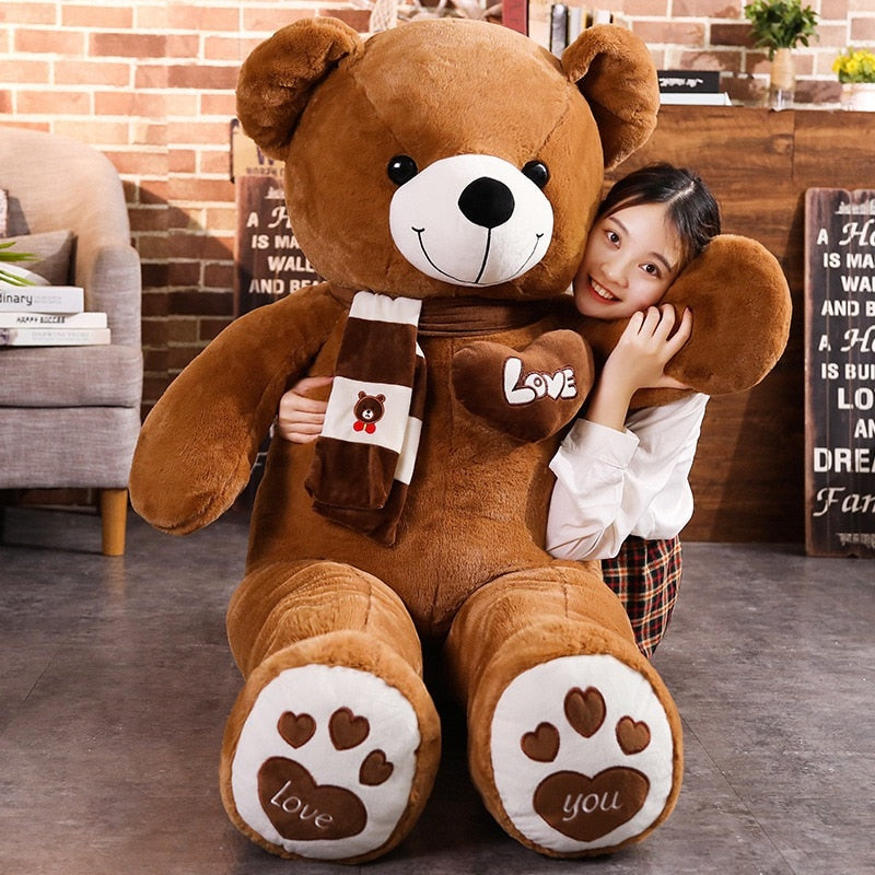 Huggable High Quality 4 Colors Teddy Bear With Scarf Stuffed Animals Bear Plush Toys Doll Pillow Kids Lovers Birthday Baby Gift