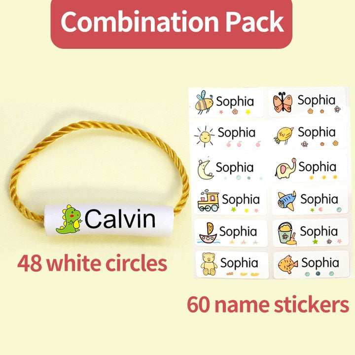 Children&#39;s Name Seal Custom Student&#39;s Name Stamp  Kindergarten Clothes Waterproof Name Sticker Will Not be Washed Off  Christmas