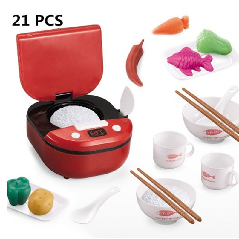 44PCS Mini Kids Kitchen Toys Cookware Pot Pan Kids Pretend Play Toy Cook Simulation Kitchen Utensils Toys For Children