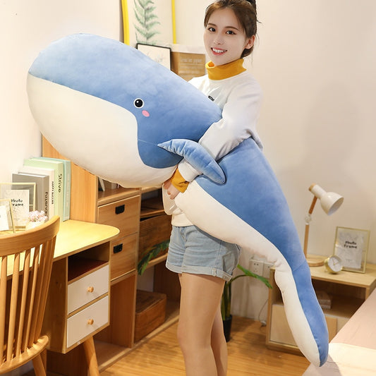 50-150CM Giant Size Plush Toy Sea Animal Blue Whale Soft Toy Stuffed Animal Children&#39;s Birthday Gifts