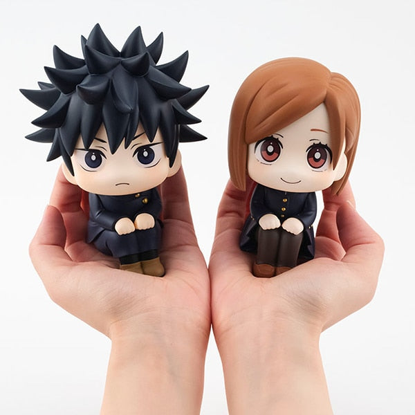 Anime Jujutsu Kaisen Figurine Cute Gojo Satoru Itadori Yuji Look Up PVC Anime Action Figure