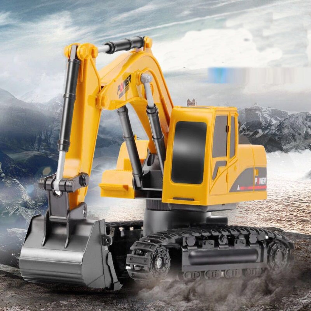 2.4Ghz 6 Channel 1:24 RC Excavator toy RC Engineering Car Alloy and plastic Excavator RTR For kids Christmas gift