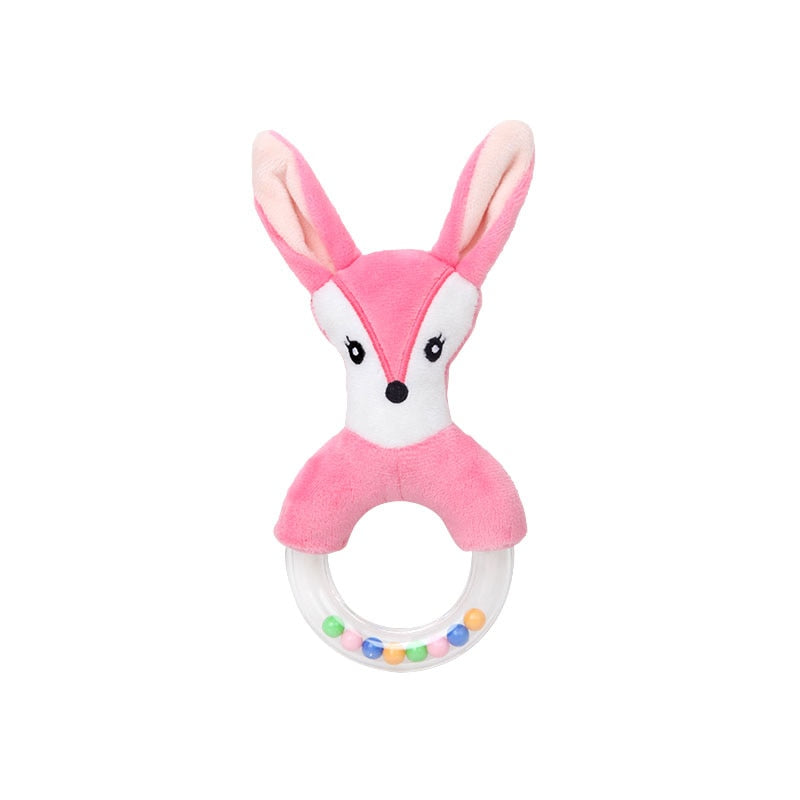 Cute Baby Rattle Toys Rabbit Plush Baby Cartoon Bed Toys for Newborn 0-24 Months Educational Toy Rabbit Bear Hand Bells