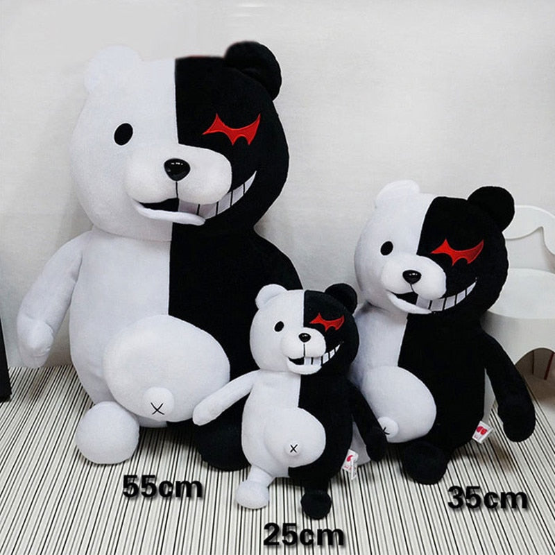 Dangan Ronpa Super Danganronpa 2 Monokuma Black &amp; White Bear Plush Toy Soft Stuffed Animal Dolls Birthday Gift for Children Kids