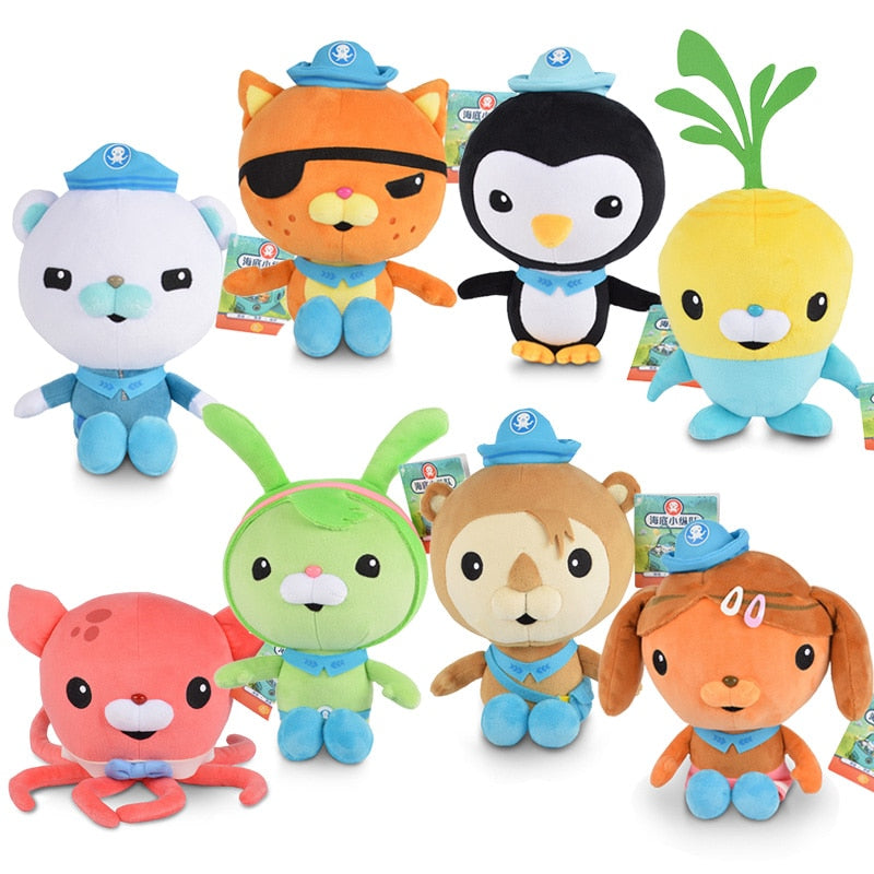 Original 13cm/19cm Octonauts Plush Toys Barnacles Peso Kwazii Tweak Animal Stuffed Party Birthday Gift Kid Christmas Girl Toy