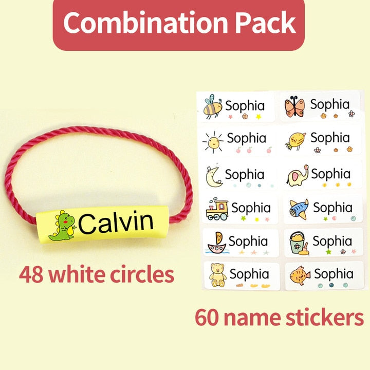 Children&#39;s Name Seal Custom Student&#39;s Name Stamp  Kindergarten Clothes Waterproof Name Sticker Will Not be Washed Off  Christmas