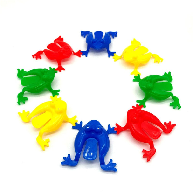 5/10 Pcs Jumping Frog Bounce Fidget Toys For Kids Novelty Assorted  Stress Reliever Toys For Children Birthday Gift Party Favor