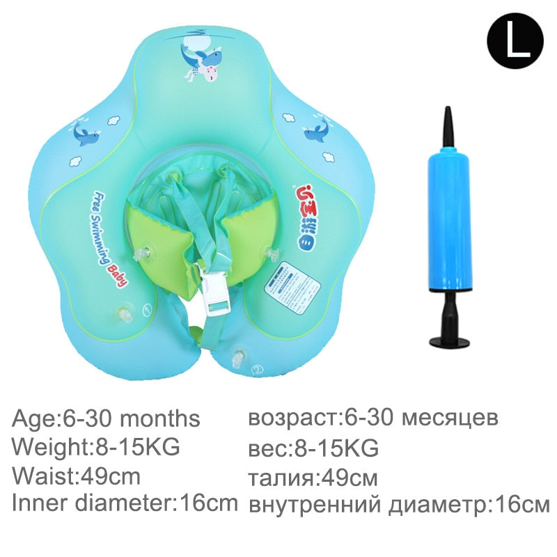 Kids Solid Inflatable Float Baby Swimming Ring Neck Infant Armpit Floating for Kids Floats Child Swim Seat Accessories Children