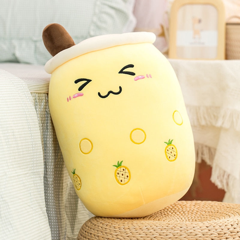 Lovely Milk Tea Stuffed Plush Pillow Cushion Funny Cartoon Boba Plush Toys Kids Toys Birthday Valentine&#39;s Gift