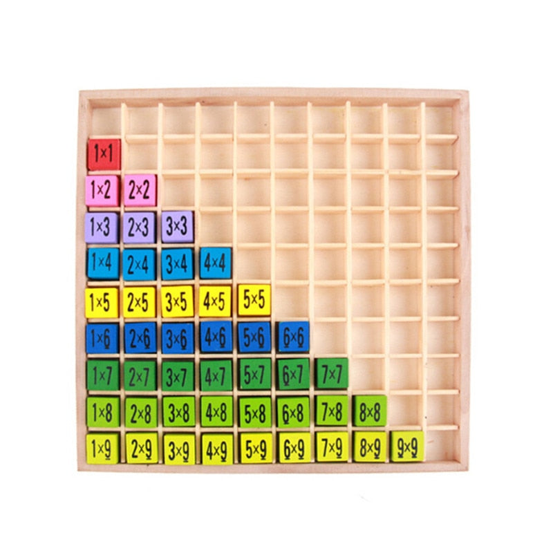 Montessori Educational Wooden Toys for Kids Children Baby Toys 99 Multiplication Table Math Arithmetic Teaching Aids